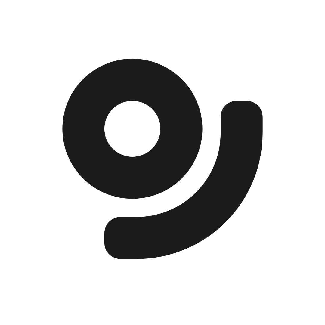 the square snails.fm avatar in brand ink with a transparent ground